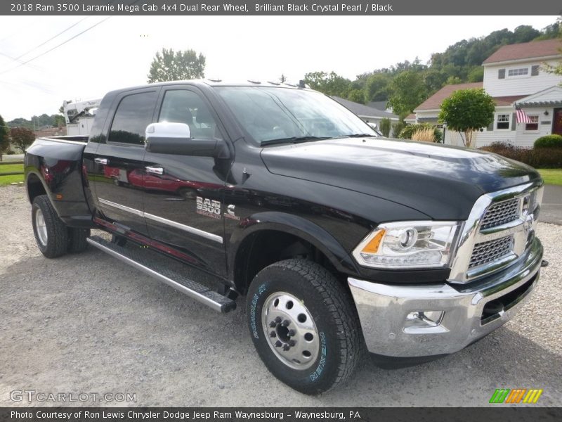 Front 3/4 View of 2018 3500 Laramie Mega Cab 4x4 Dual Rear Wheel