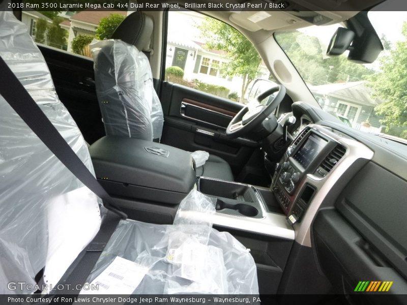 Brilliant Black Crystal Pearl / Black 2018 Ram 3500 Laramie Mega Cab 4x4 Dual Rear Wheel