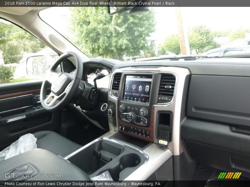 Brilliant Black Crystal Pearl / Black 2018 Ram 3500 Laramie Mega Cab 4x4 Dual Rear Wheel
