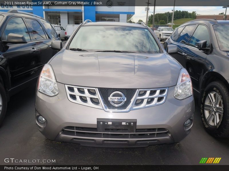 Gotham Gray Metallic / Black 2011 Nissan Rogue SV AWD