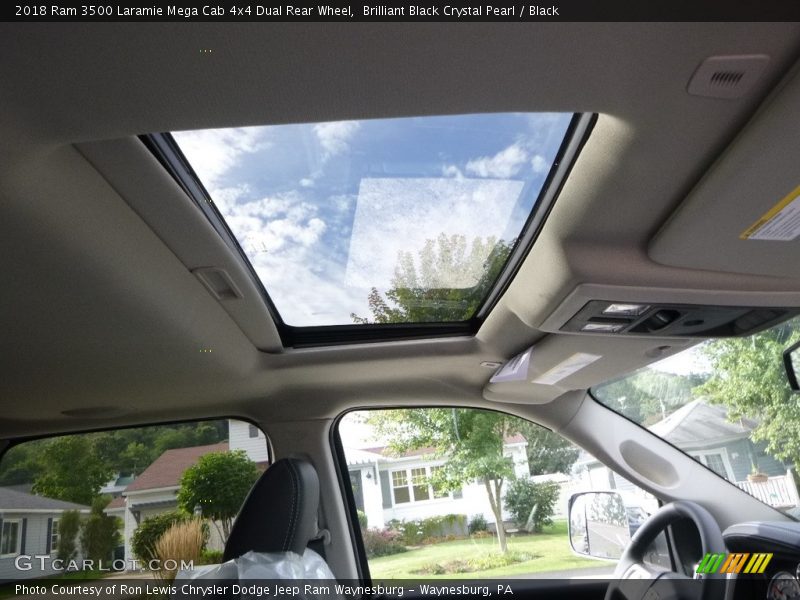 Brilliant Black Crystal Pearl / Black 2018 Ram 3500 Laramie Mega Cab 4x4 Dual Rear Wheel