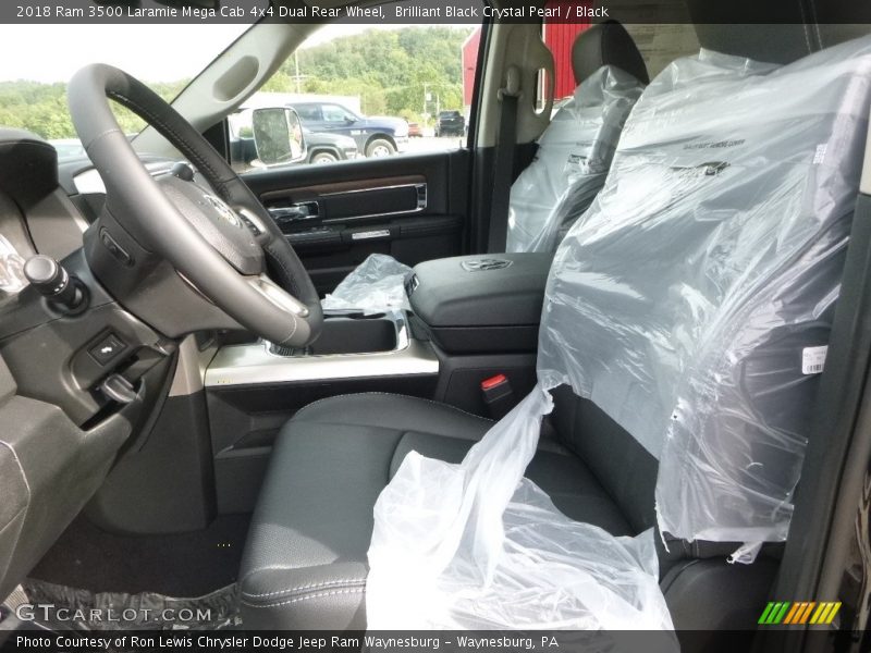 Brilliant Black Crystal Pearl / Black 2018 Ram 3500 Laramie Mega Cab 4x4 Dual Rear Wheel