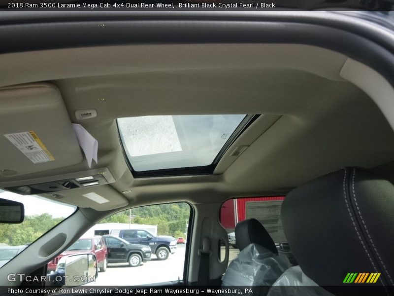 Brilliant Black Crystal Pearl / Black 2018 Ram 3500 Laramie Mega Cab 4x4 Dual Rear Wheel