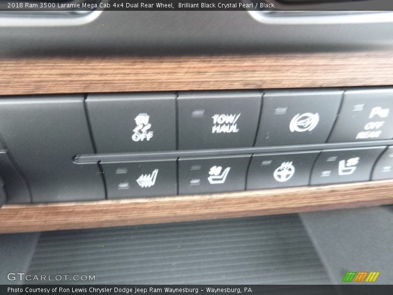 Brilliant Black Crystal Pearl / Black 2018 Ram 3500 Laramie Mega Cab 4x4 Dual Rear Wheel