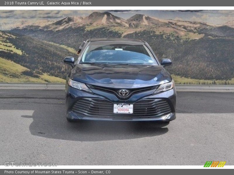 Galactic Aqua Mica / Black 2018 Toyota Camry LE