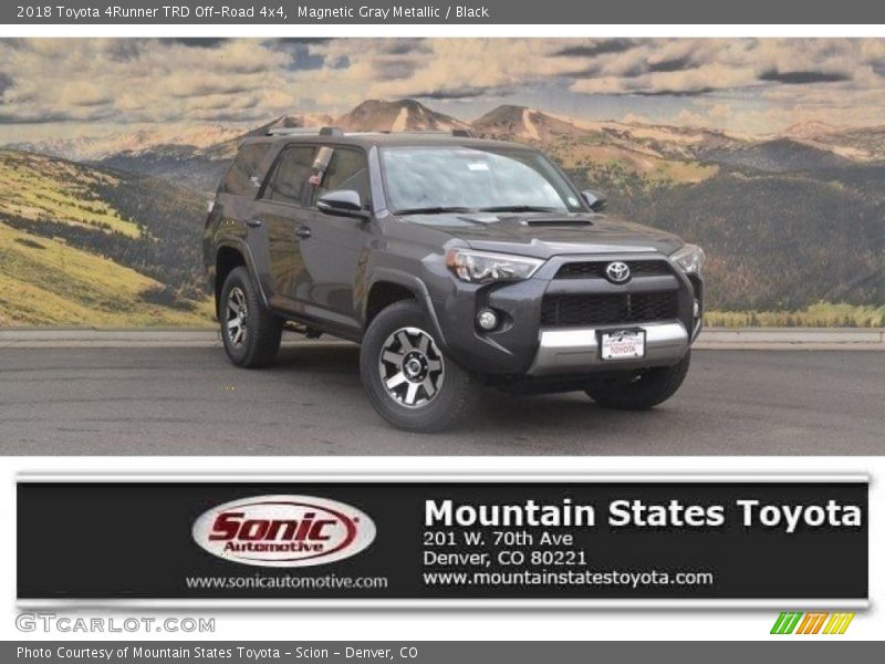 Magnetic Gray Metallic / Black 2018 Toyota 4Runner TRD Off-Road 4x4