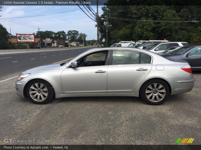 Platinum Metallic / Black 2009 Hyundai Genesis 3.8 Sedan