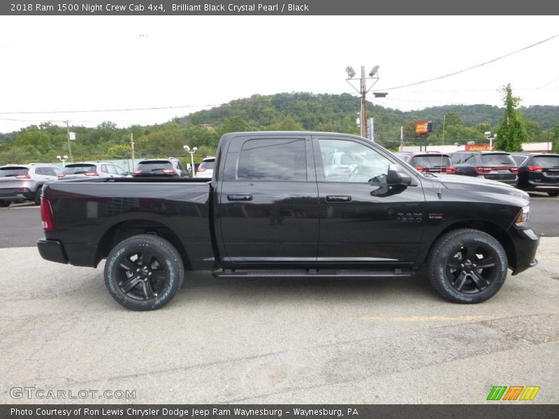 Brilliant Black Crystal Pearl / Black 2018 Ram 1500 Night Crew Cab 4x4
