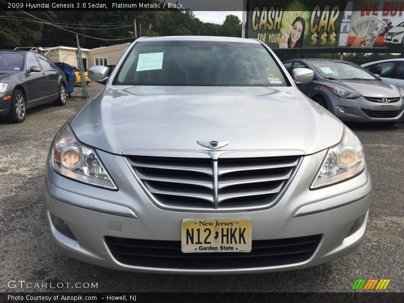 Platinum Metallic / Black 2009 Hyundai Genesis 3.8 Sedan