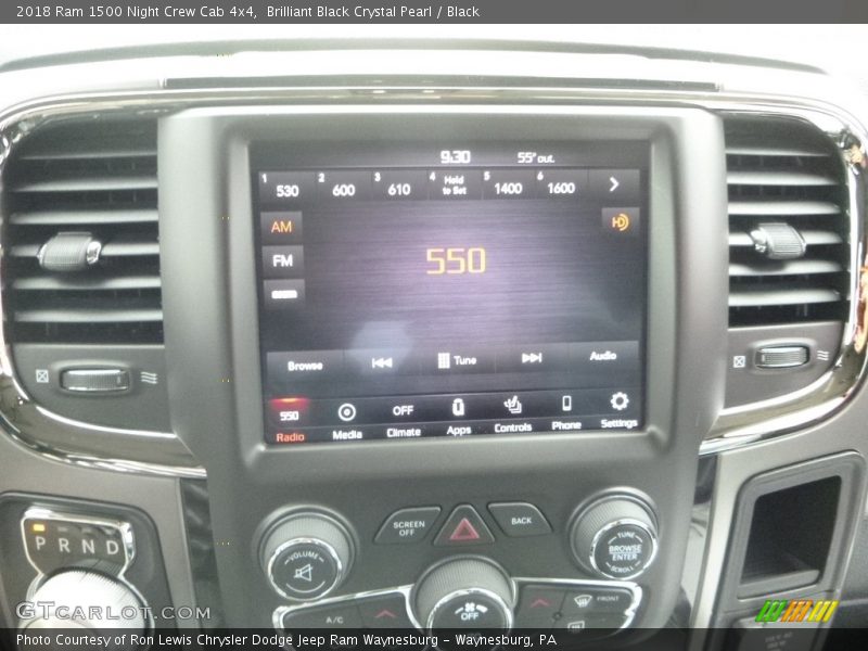 Brilliant Black Crystal Pearl / Black 2018 Ram 1500 Night Crew Cab 4x4