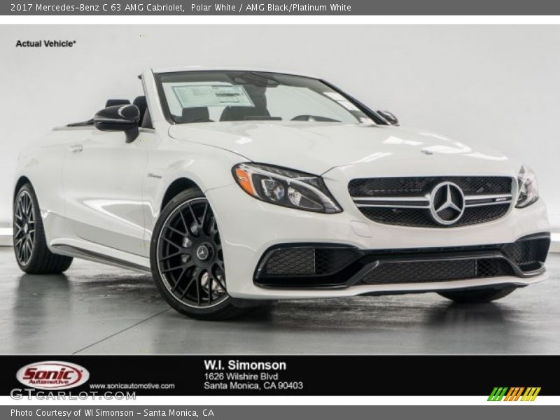 Polar White / AMG Black/Platinum White 2017 Mercedes-Benz C 63 AMG Cabriolet