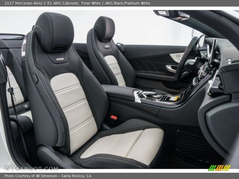 Polar White / AMG Black/Platinum White 2017 Mercedes-Benz C 63 AMG Cabriolet