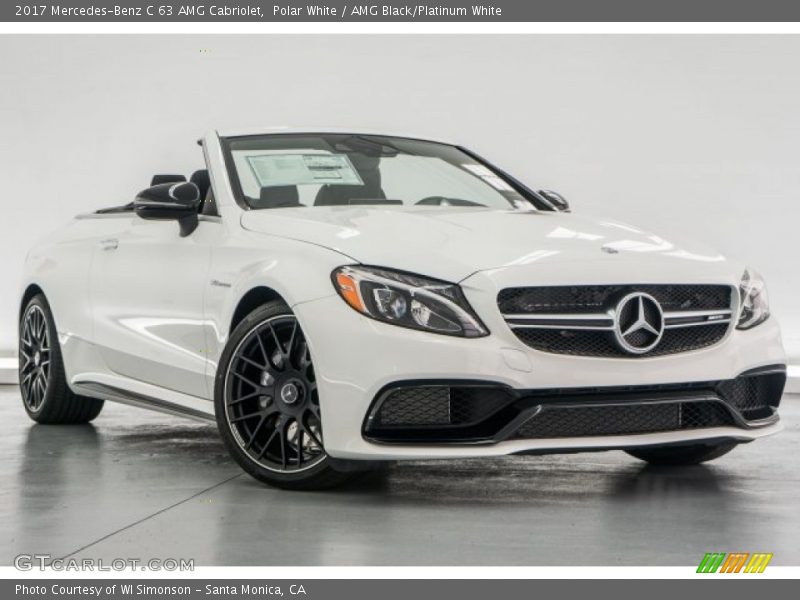 Polar White / AMG Black/Platinum White 2017 Mercedes-Benz C 63 AMG Cabriolet