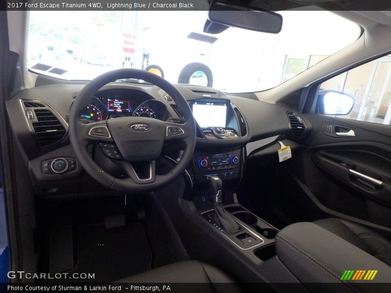 Lightning Blue / Charcoal Black 2017 Ford Escape Titanium 4WD