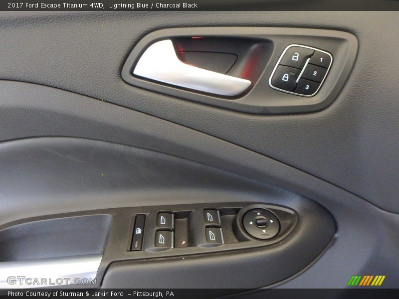 Lightning Blue / Charcoal Black 2017 Ford Escape Titanium 4WD