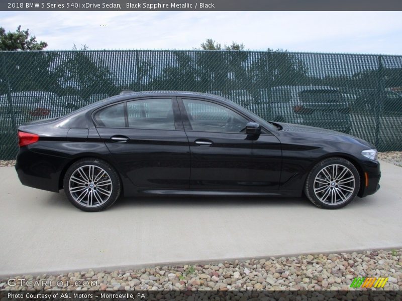 Black Sapphire Metallic / Black 2018 BMW 5 Series 540i xDrive Sedan