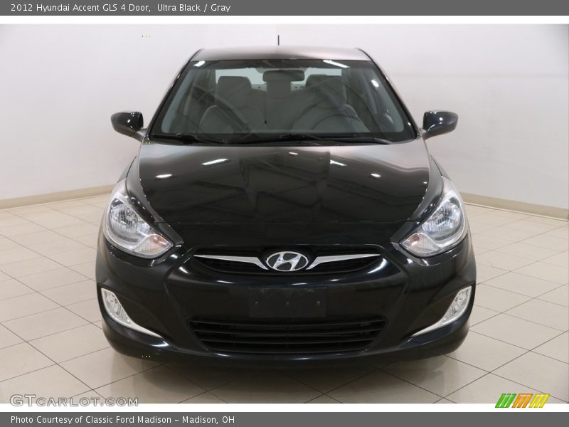 Ultra Black / Gray 2012 Hyundai Accent GLS 4 Door