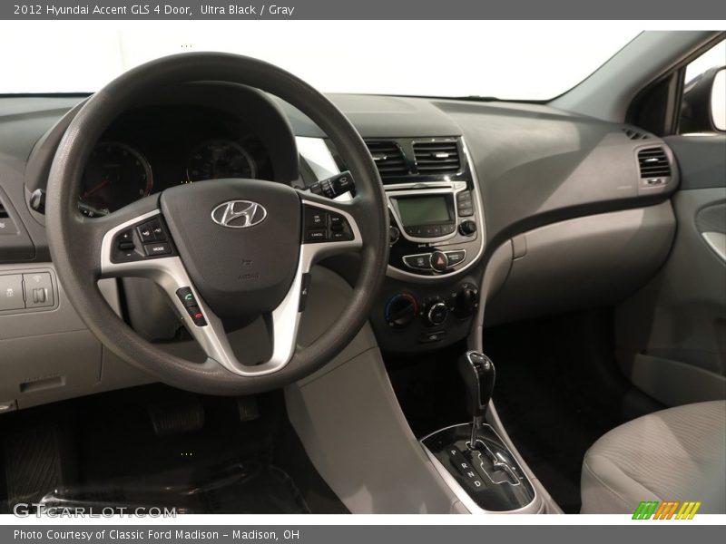 Ultra Black / Gray 2012 Hyundai Accent GLS 4 Door