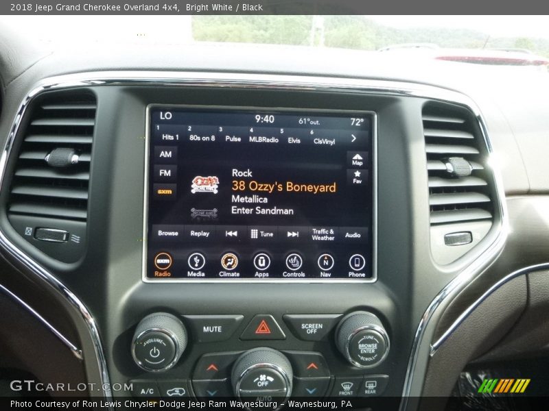 Bright White / Black 2018 Jeep Grand Cherokee Overland 4x4