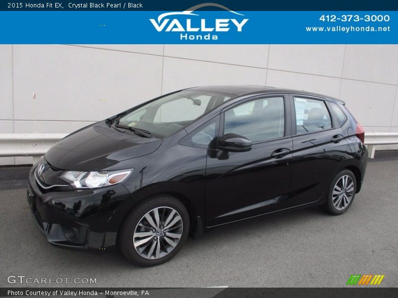 Crystal Black Pearl / Black 2015 Honda Fit EX