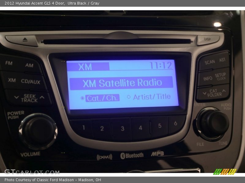 Ultra Black / Gray 2012 Hyundai Accent GLS 4 Door