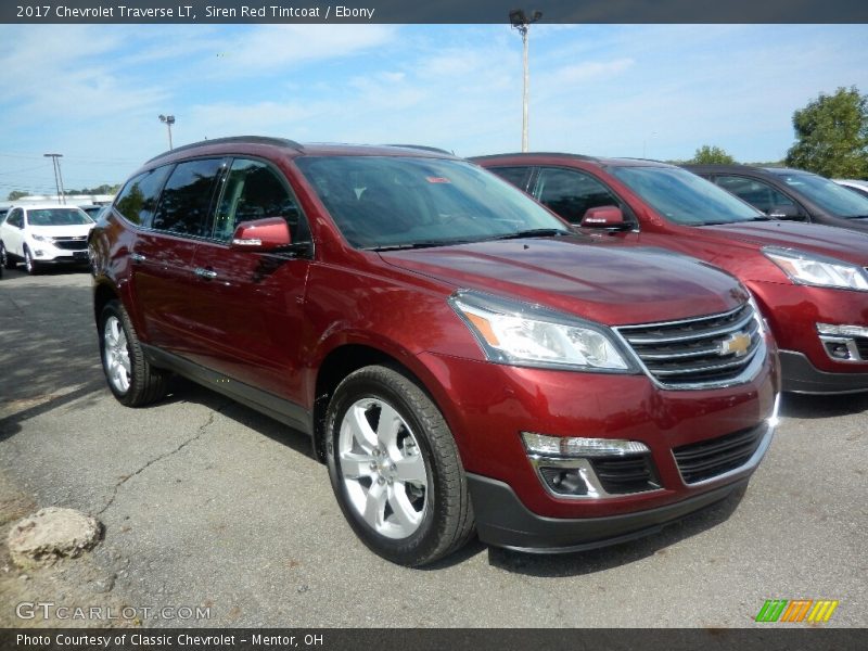 Siren Red Tintcoat / Ebony 2017 Chevrolet Traverse LT