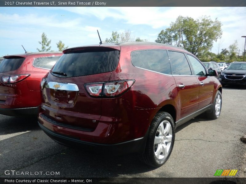 Siren Red Tintcoat / Ebony 2017 Chevrolet Traverse LT