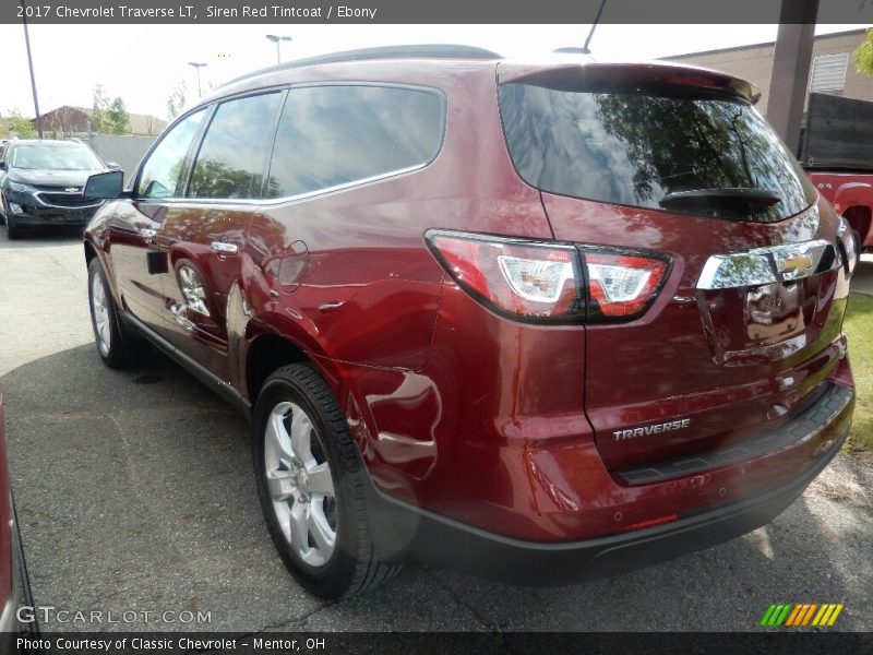 Siren Red Tintcoat / Ebony 2017 Chevrolet Traverse LT