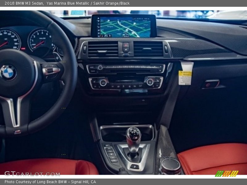 Yas Marina Blue Metallic / Sakhir Orange/Black 2018 BMW M3 Sedan