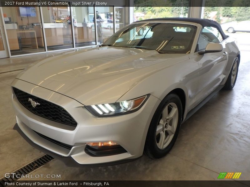 Ingot Silver / Ebony 2017 Ford Mustang V6 Convertible