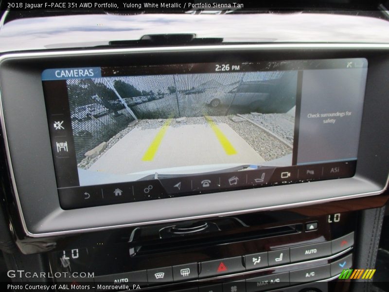 Yulong White Metallic / Portfolio Sienna Tan 2018 Jaguar F-PACE 35t AWD Portfolio