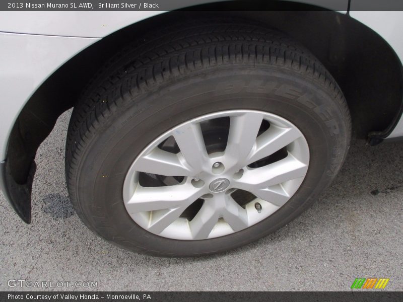 Brilliant Silver / Black 2013 Nissan Murano SL AWD