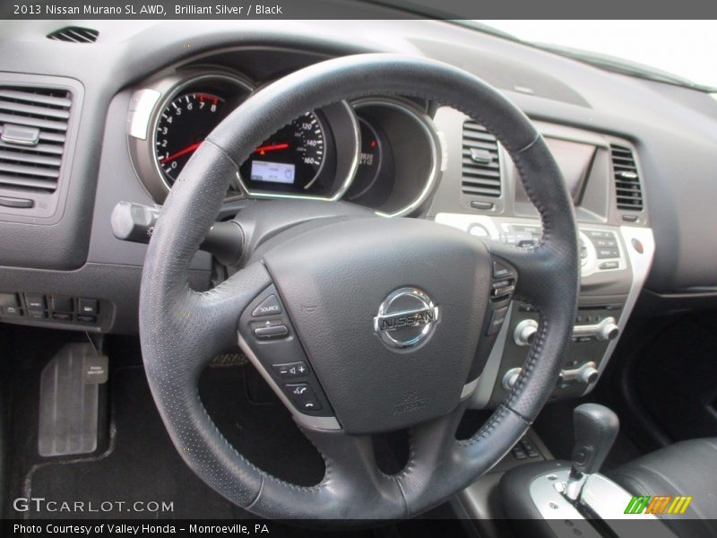 Brilliant Silver / Black 2013 Nissan Murano SL AWD