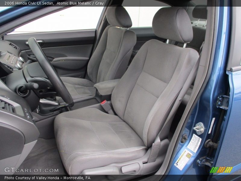 Atomic Blue Metallic / Gray 2006 Honda Civic LX Sedan