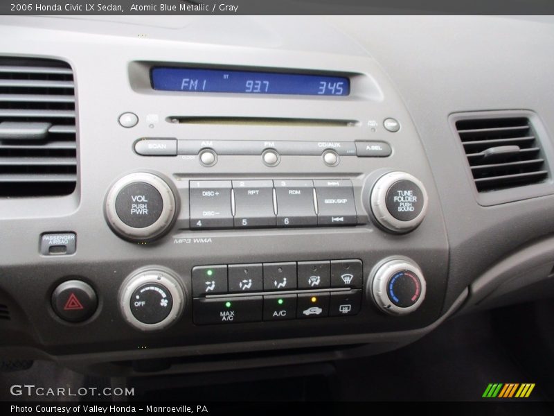 Atomic Blue Metallic / Gray 2006 Honda Civic LX Sedan