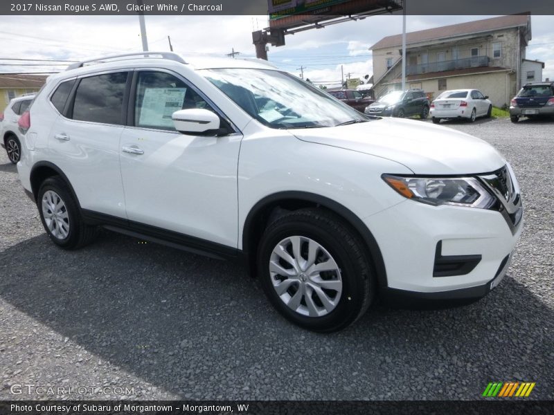 Glacier White / Charcoal 2017 Nissan Rogue S AWD
