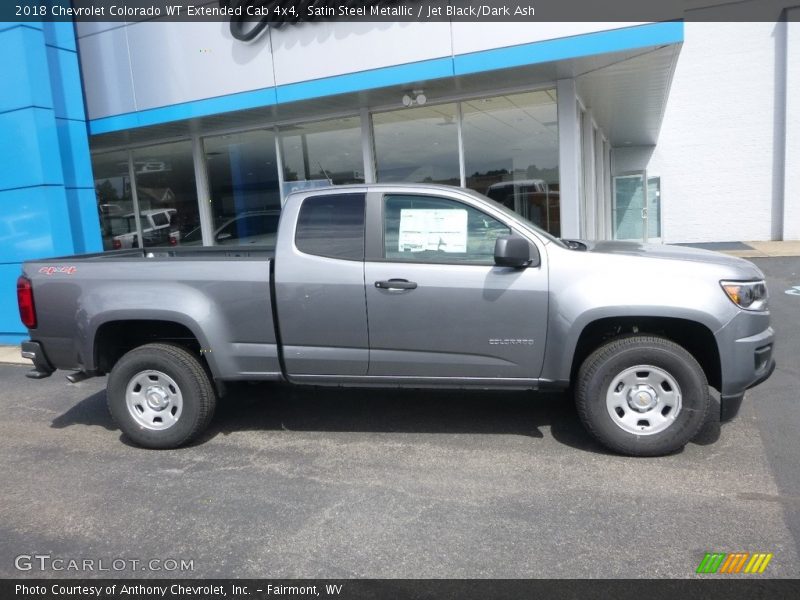 Satin Steel Metallic / Jet Black/Dark Ash 2018 Chevrolet Colorado WT Extended Cab 4x4