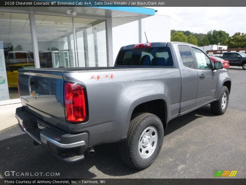 Satin Steel Metallic / Jet Black/Dark Ash 2018 Chevrolet Colorado WT Extended Cab 4x4
