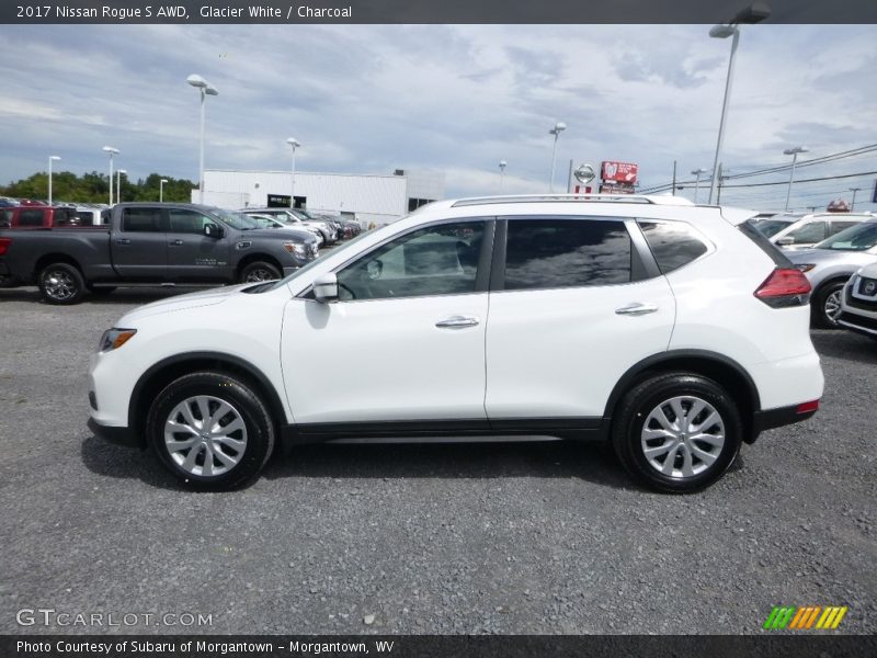 Glacier White / Charcoal 2017 Nissan Rogue S AWD