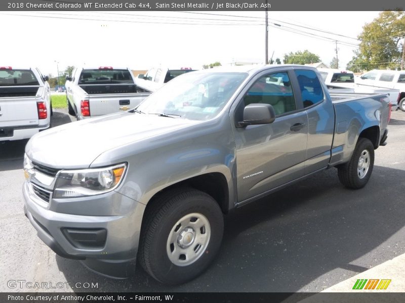 Satin Steel Metallic / Jet Black/Dark Ash 2018 Chevrolet Colorado WT Extended Cab 4x4