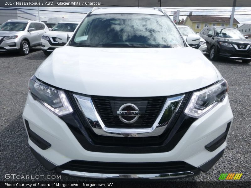 Glacier White / Charcoal 2017 Nissan Rogue S AWD