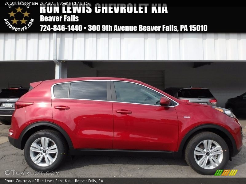 Hyper Red / Black 2018 Kia Sportage LX AWD