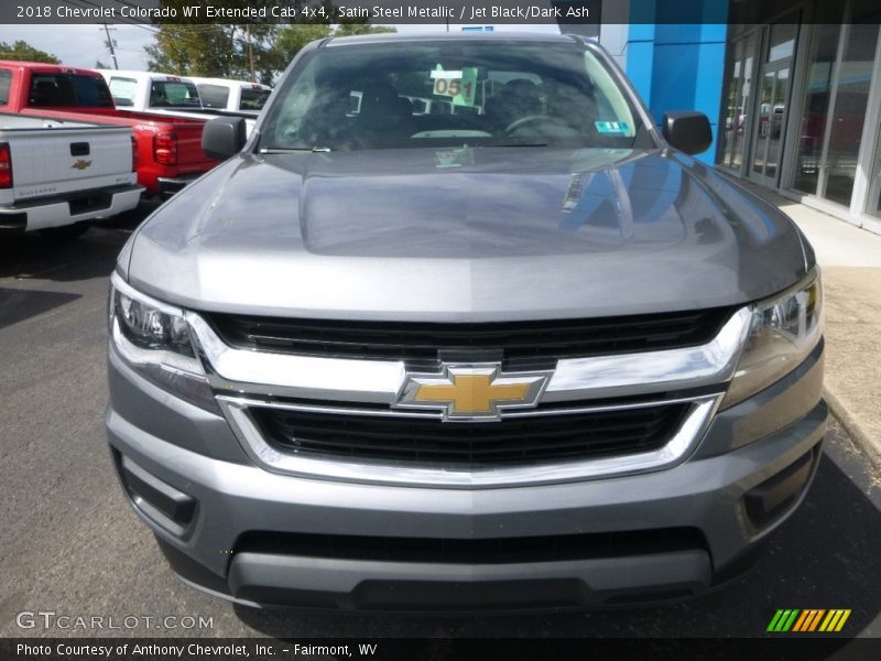 Satin Steel Metallic / Jet Black/Dark Ash 2018 Chevrolet Colorado WT Extended Cab 4x4