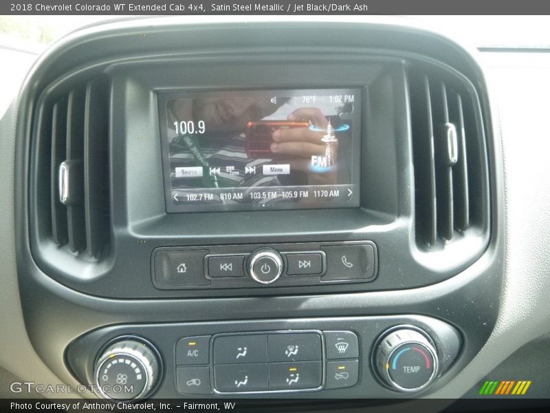 Satin Steel Metallic / Jet Black/Dark Ash 2018 Chevrolet Colorado WT Extended Cab 4x4