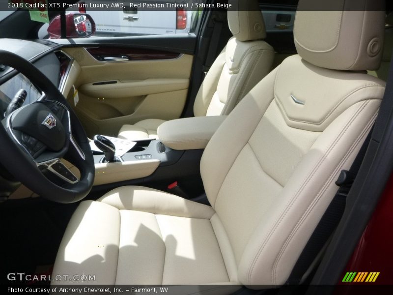 Red Passion Tintcoat / Sahara Beige 2018 Cadillac XT5 Premium Luxury AWD