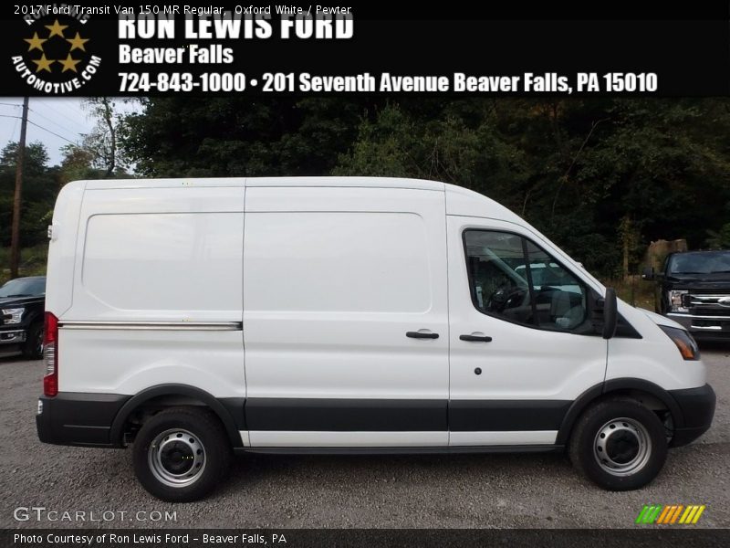 Oxford White / Pewter 2017 Ford Transit Van 150 MR Regular