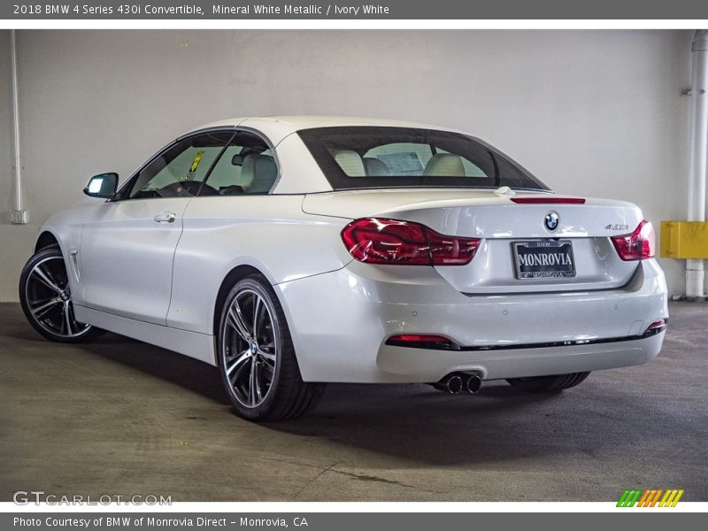 Mineral White Metallic / Ivory White 2018 BMW 4 Series 430i Convertible
