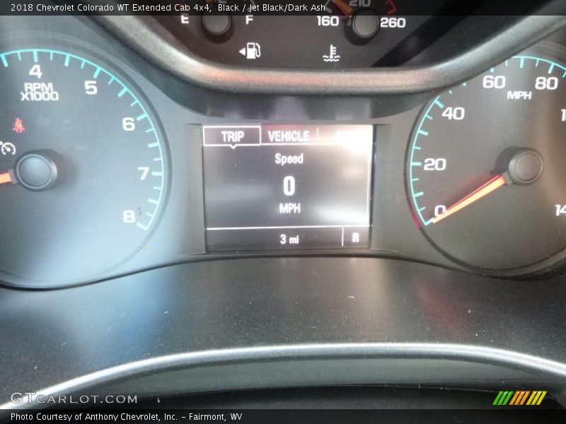 Black / Jet Black/Dark Ash 2018 Chevrolet Colorado WT Extended Cab 4x4