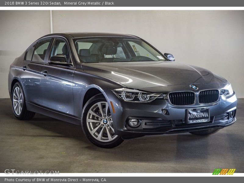 Mineral Grey Metallic / Black 2018 BMW 3 Series 320i Sedan