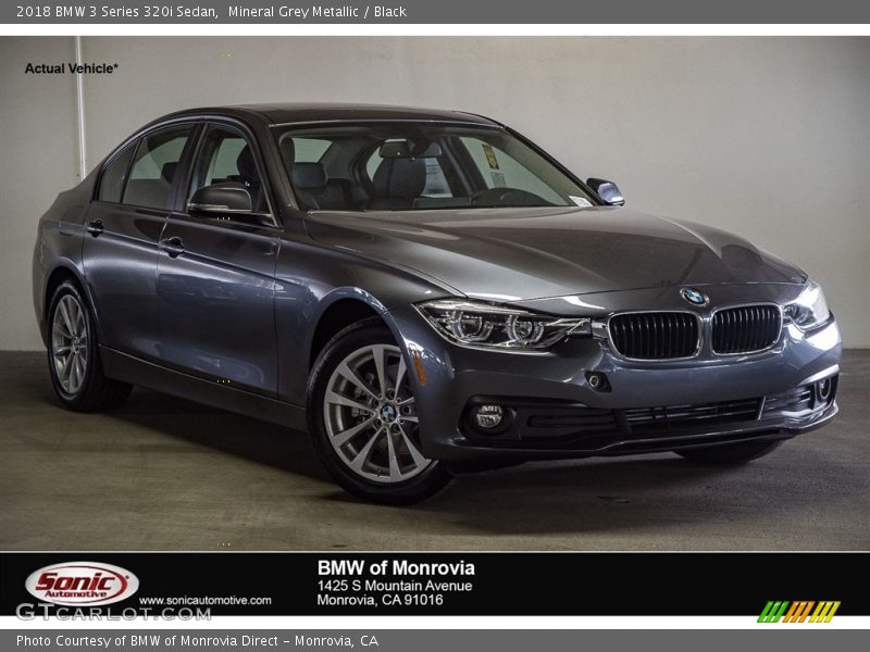Mineral Grey Metallic / Black 2018 BMW 3 Series 320i Sedan